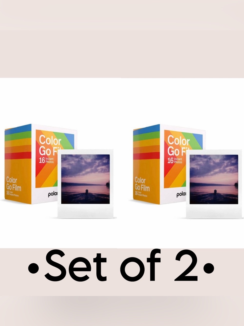 Polaroid Go Double Pack Film: Instant Camera Film ISO 600 •Bundle of 2•